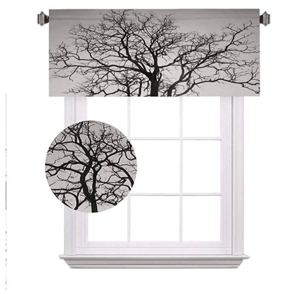 NEW Forest Home Decor Blackout Tree of Life Valance with Rod Pocket (52"x 18") - Picture 1 of 2
